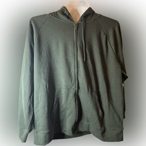 Terra & Sky Green Zip-Up Hoodie